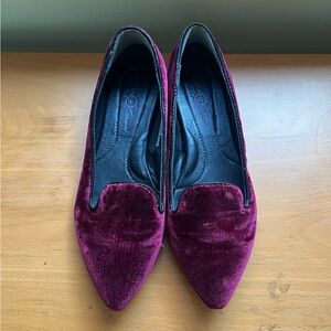 Born Velvet Loafers in Burgundy